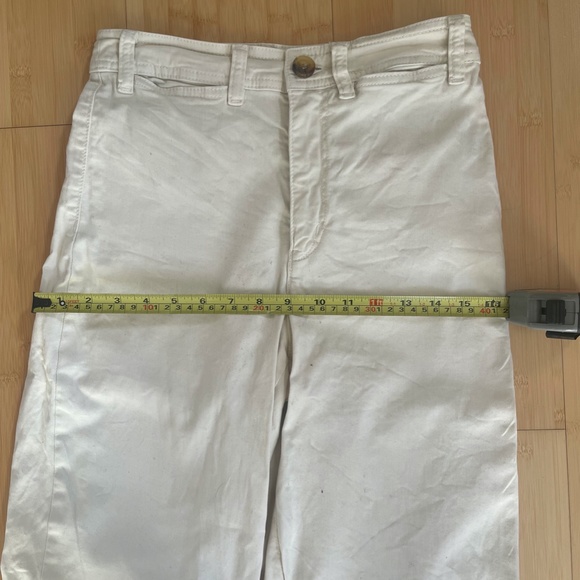 Marine Layer Full Length Raw Edge Bridget Pant in Cream, Size 4 - Picture 6 of 8